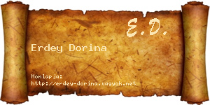 Erdey Dorina névjegykártya